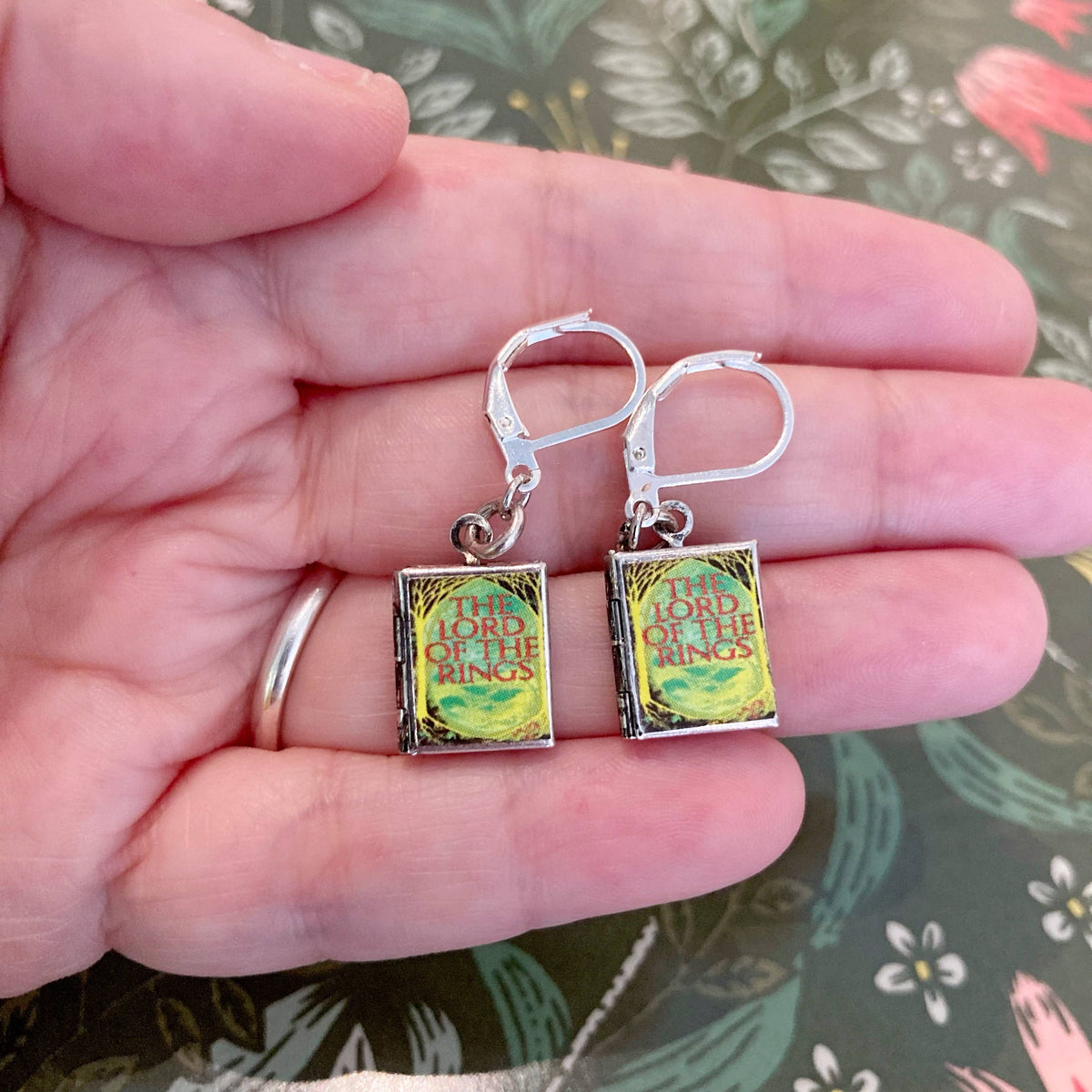 Earrings Book Locket The Lord of the Rings - Forest