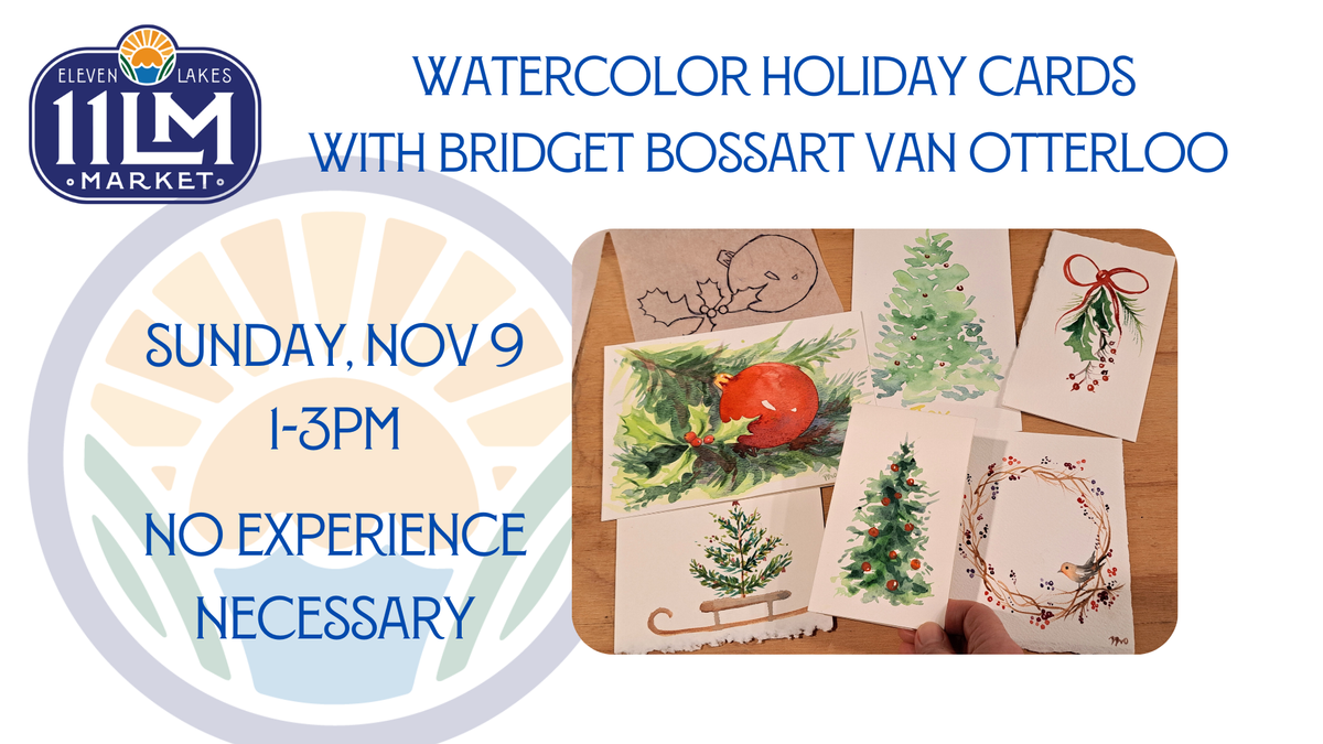 Watercolor Holiday Card Painting with Bridget Bossart van Otterloo
