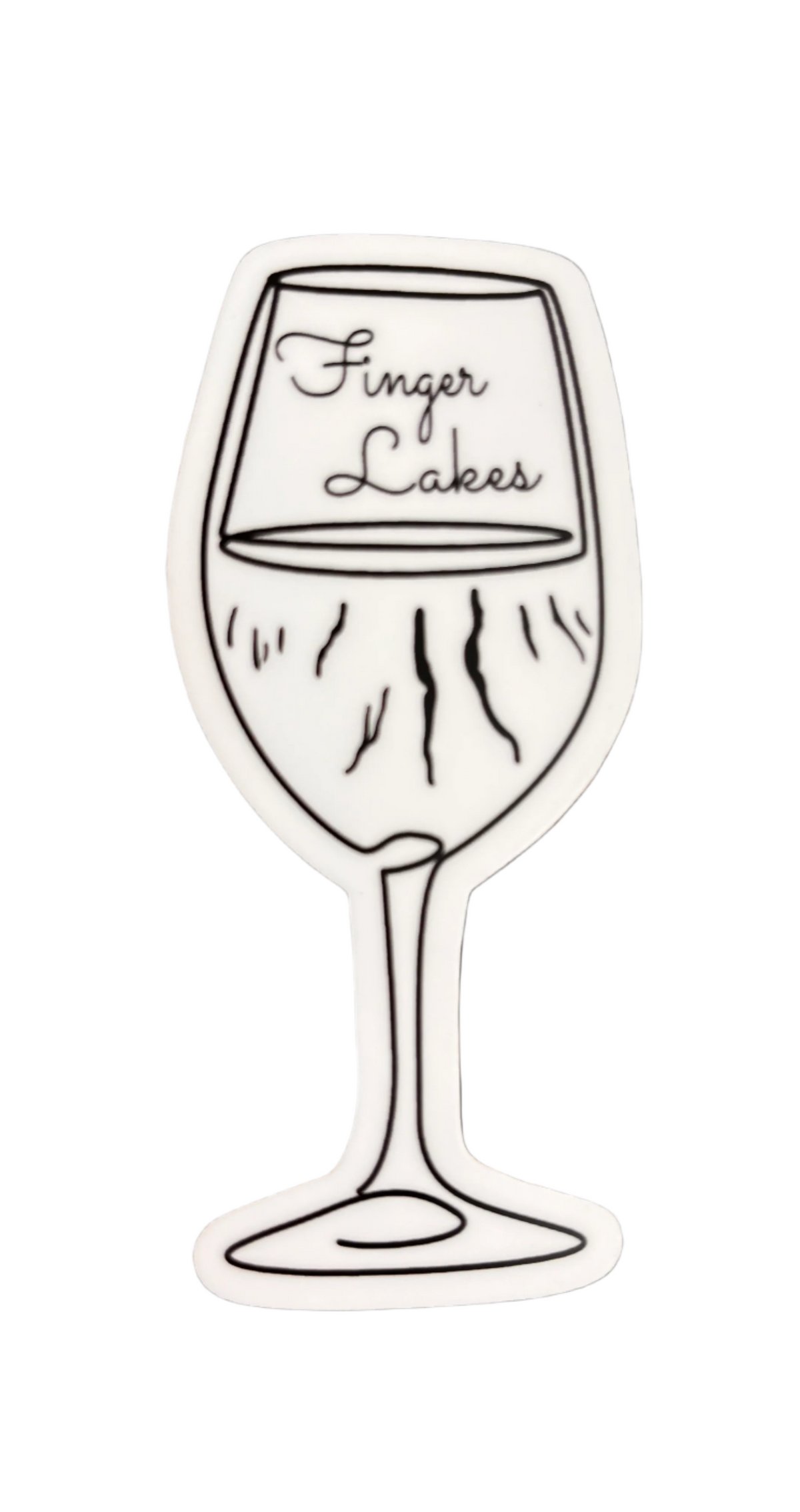 Finger Lakes Wine Glass Sticker