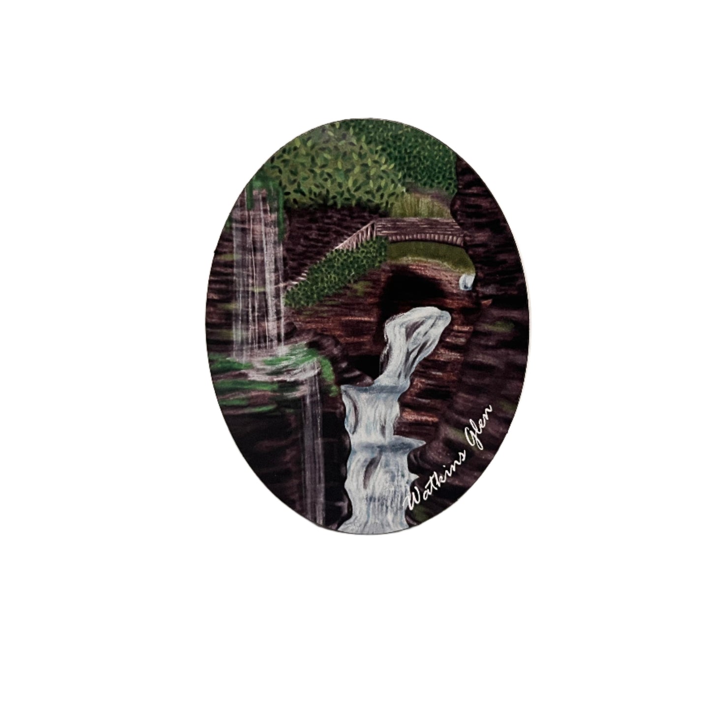 Watkins Glen Waterfall Sticker or Magnet