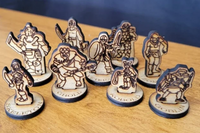 D&D Inspired Paintable Wooden Figures (To Go)