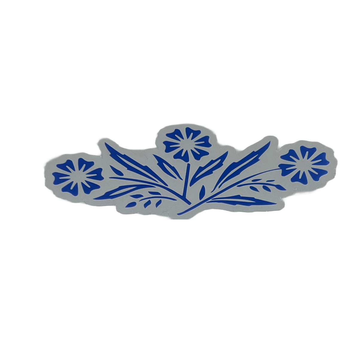 Cornflower 4" Clear Vinyl Sticker