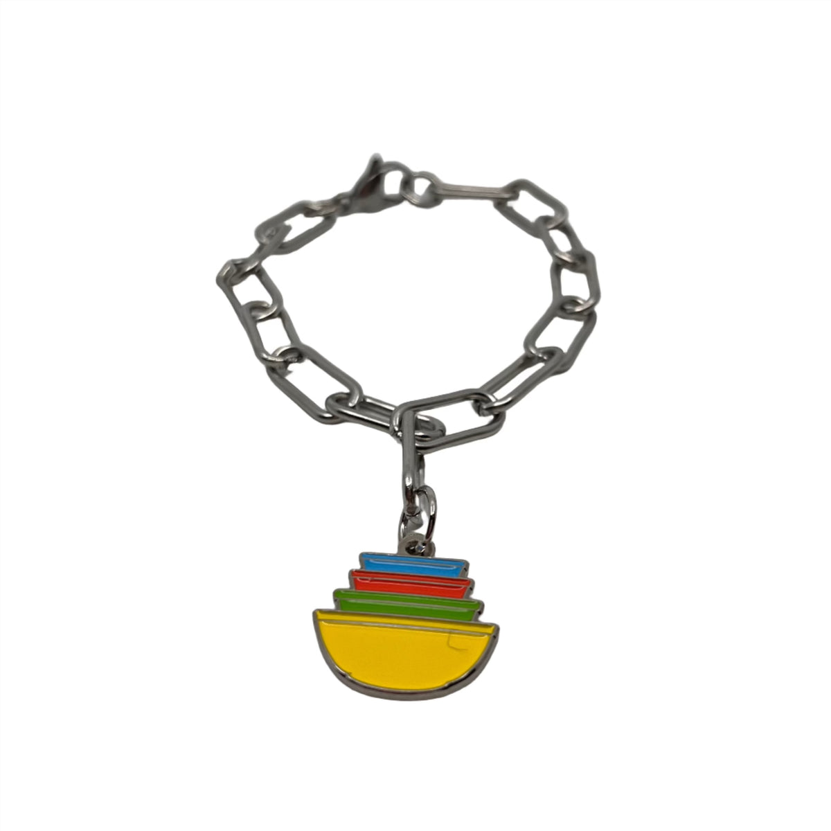 Pyrex Bowl Paperclip Chain Bracelet