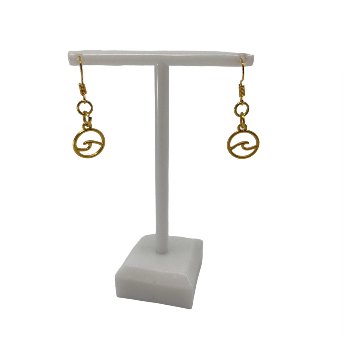 Round Wave Earrings Gold and Silver