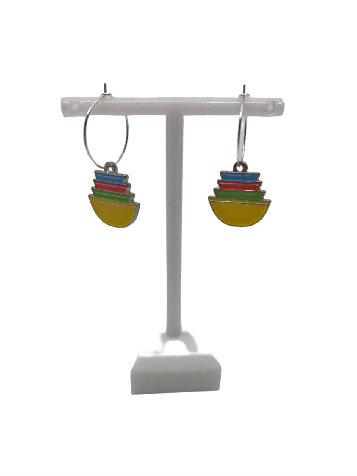 Pyrex Bowl Hoop Earrings