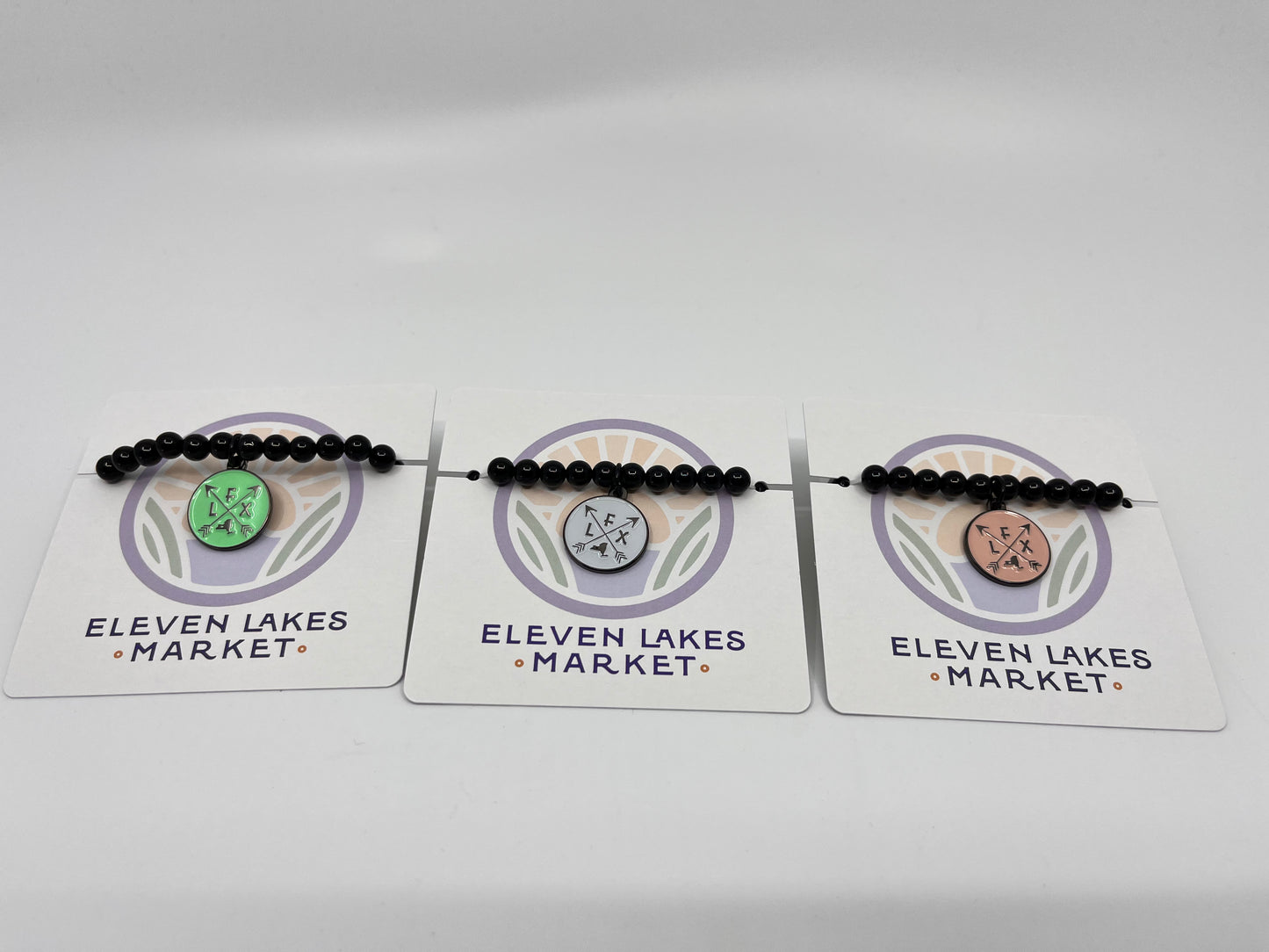 Finger Lakes Black Bead Bracelet
