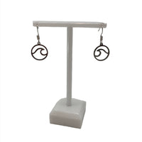 Round Wave Earrings Gold and Silver