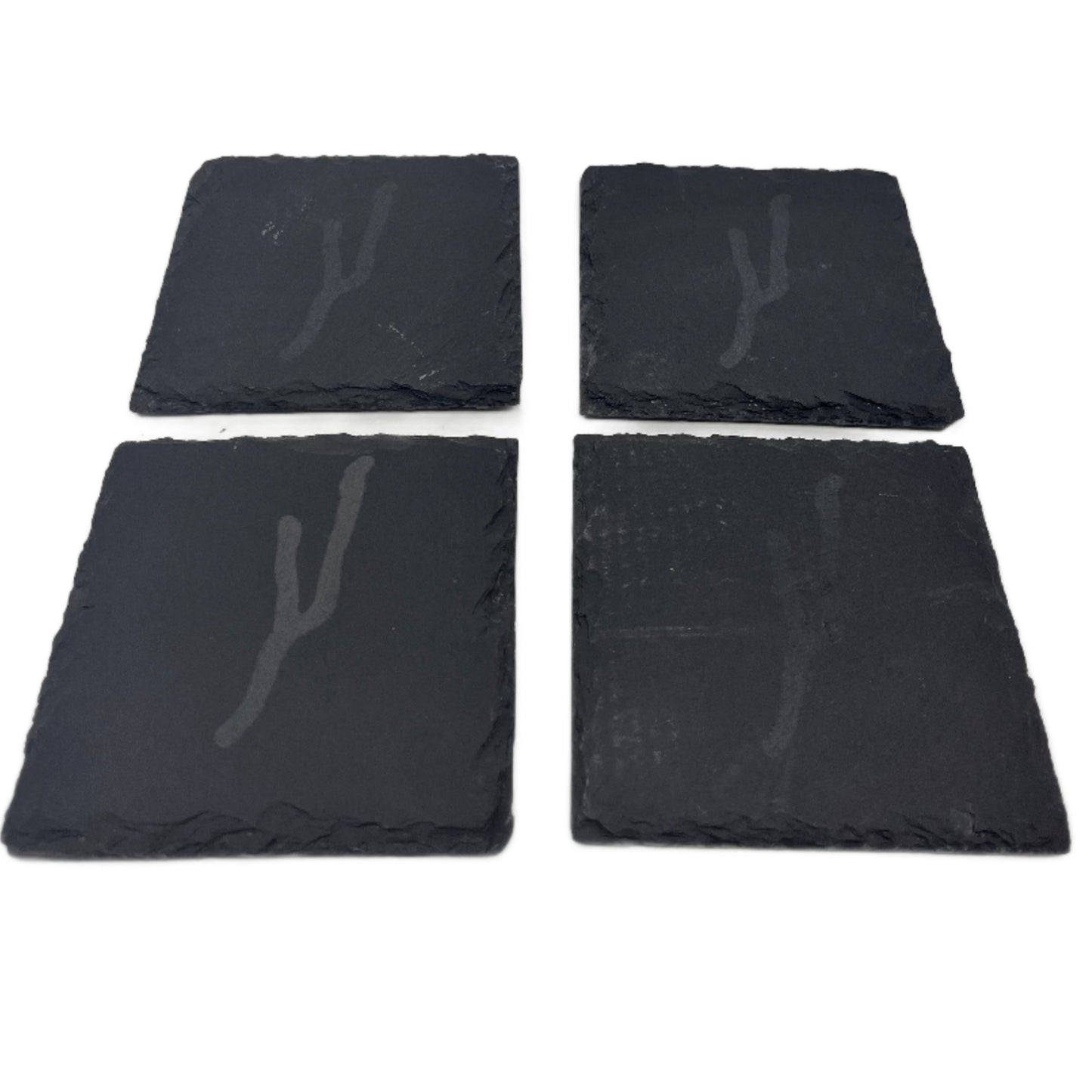 Keuka Lake Etched Slate Coasters - Set of 4