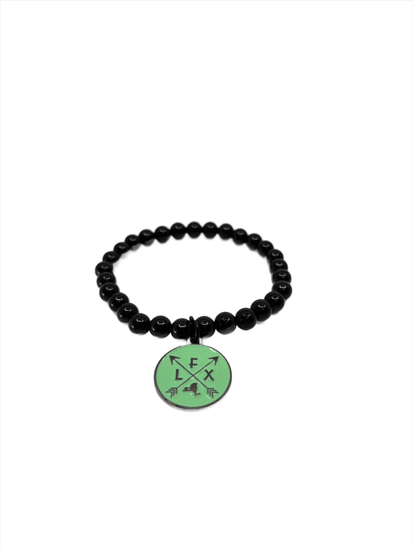Finger Lakes Black Bead Bracelet