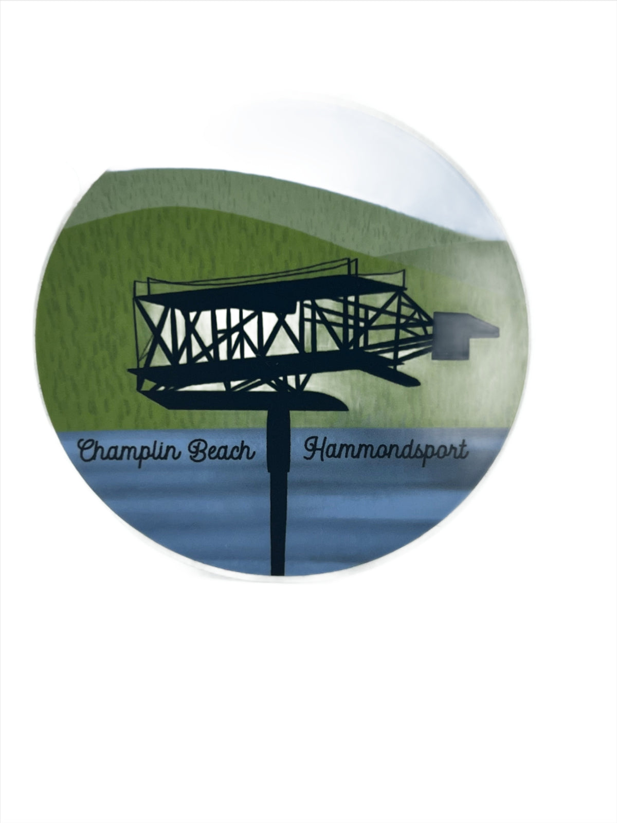 Hammondsport, NY Champlin Beach Curtiss Airplane Sticker