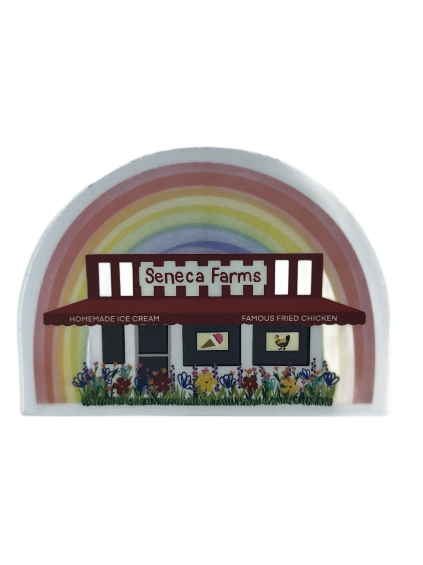 Keuka Lake Seneca Farms Rainbow Sticker or Magnet