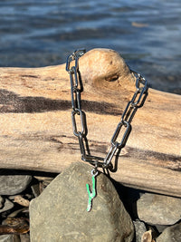 Keuka Paperclip Chain Charm Bracelet