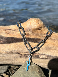 Keuka Paperclip Chain Charm Bracelet