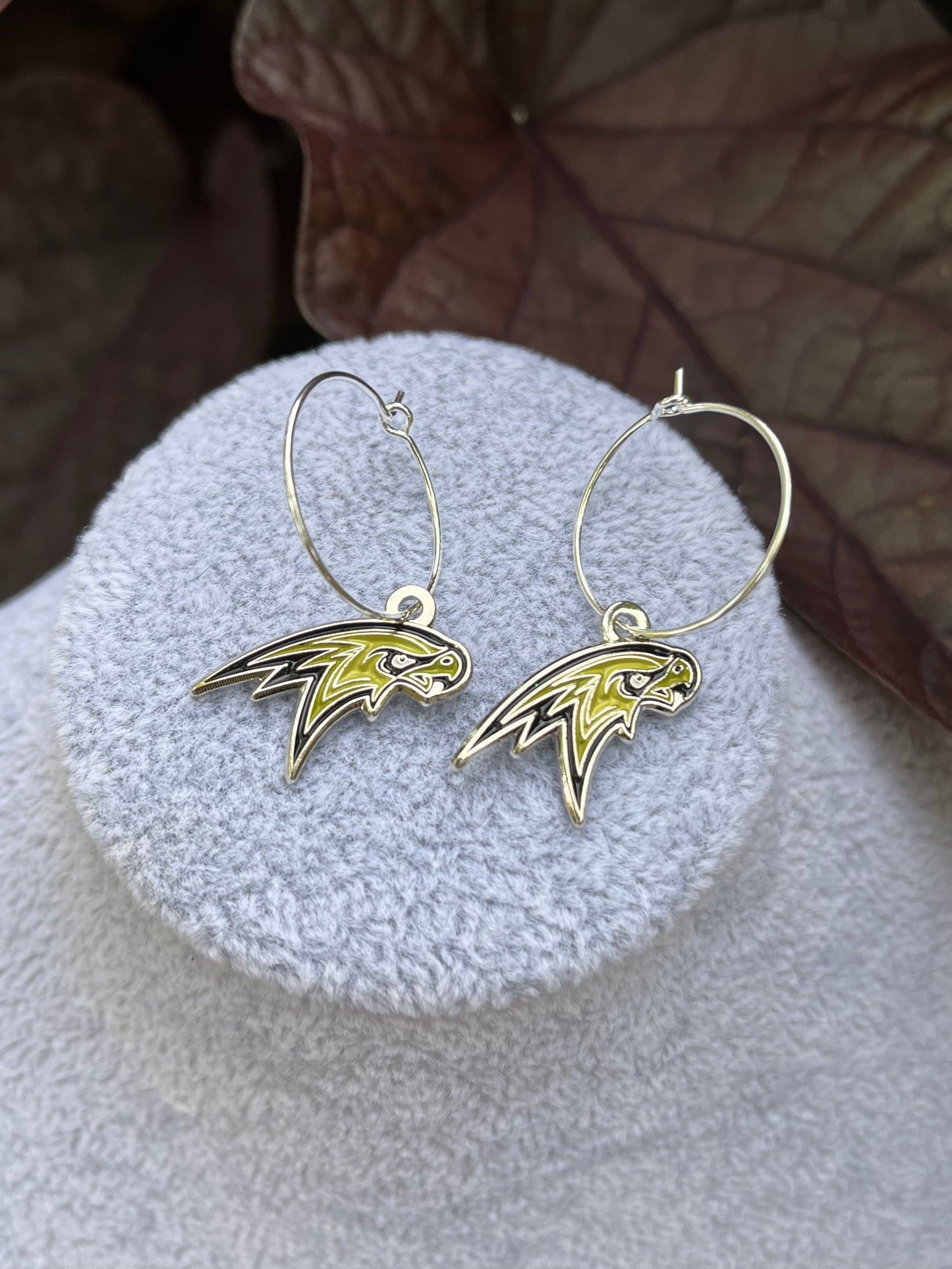 Corning Hawks Charm Earrings - Hoops or Fish Hooks