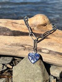 Finger Lakes Paperclip Chain Charm Bracelet