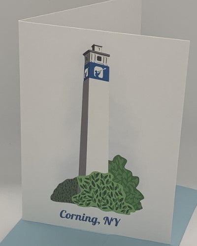 Corning, NY Little Joe and Centerway Clocktower 5x7 Notecard Boxed Set of 8