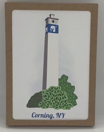 Corning, NY Little Joe and Centerway Clocktower 5x7 Notecard Boxed Set of 8