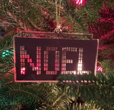 Corning NOEL Christmas Ornament