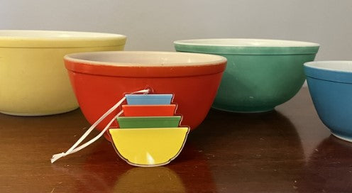 Corning Pyrex Nesting Bowls Suncatcher or Christmas Ornament