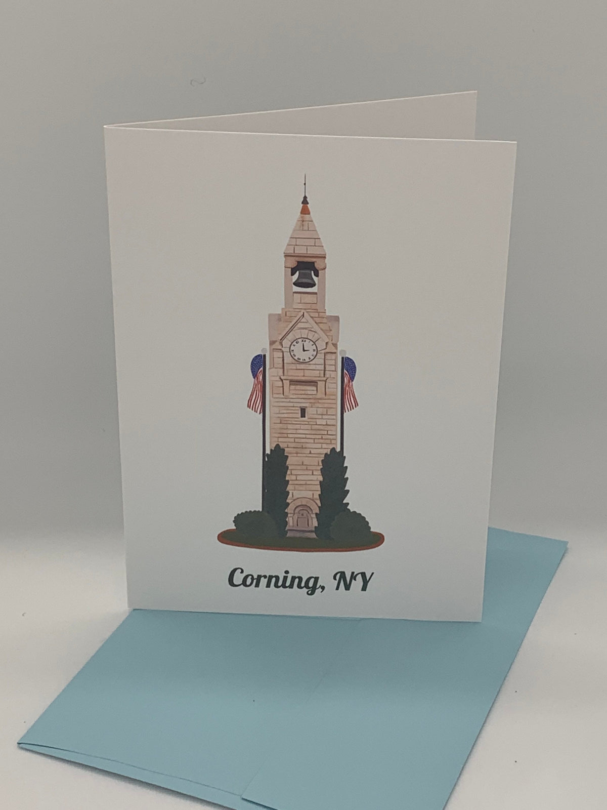 Corning NY Little Joe and Centerway Clocktower Greeting Card Boxed Set of 8
