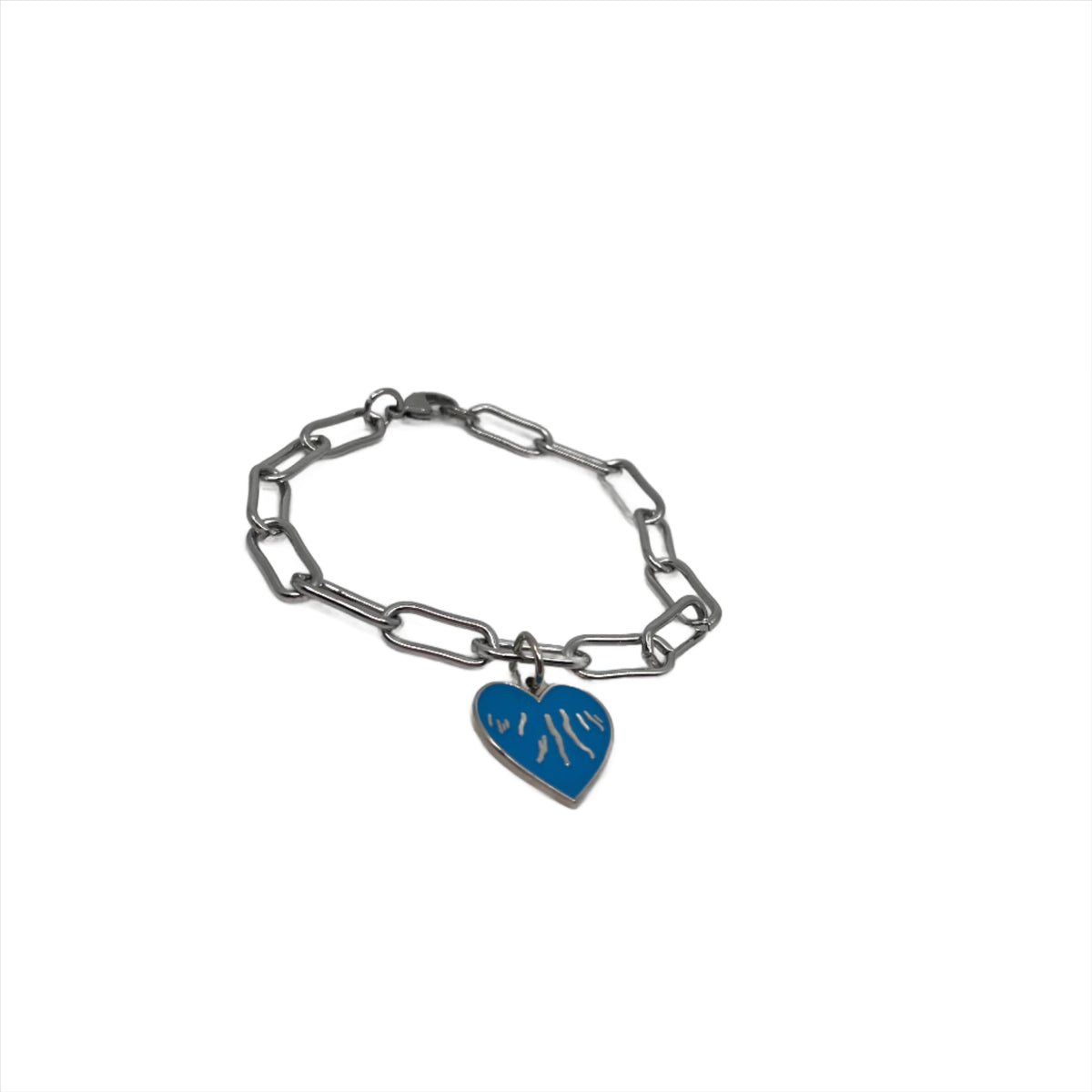Finger Lakes Paperclip Chain Charm Bracelet