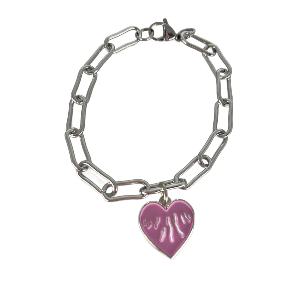 Finger Lakes Paperclip Chain Charm Bracelet