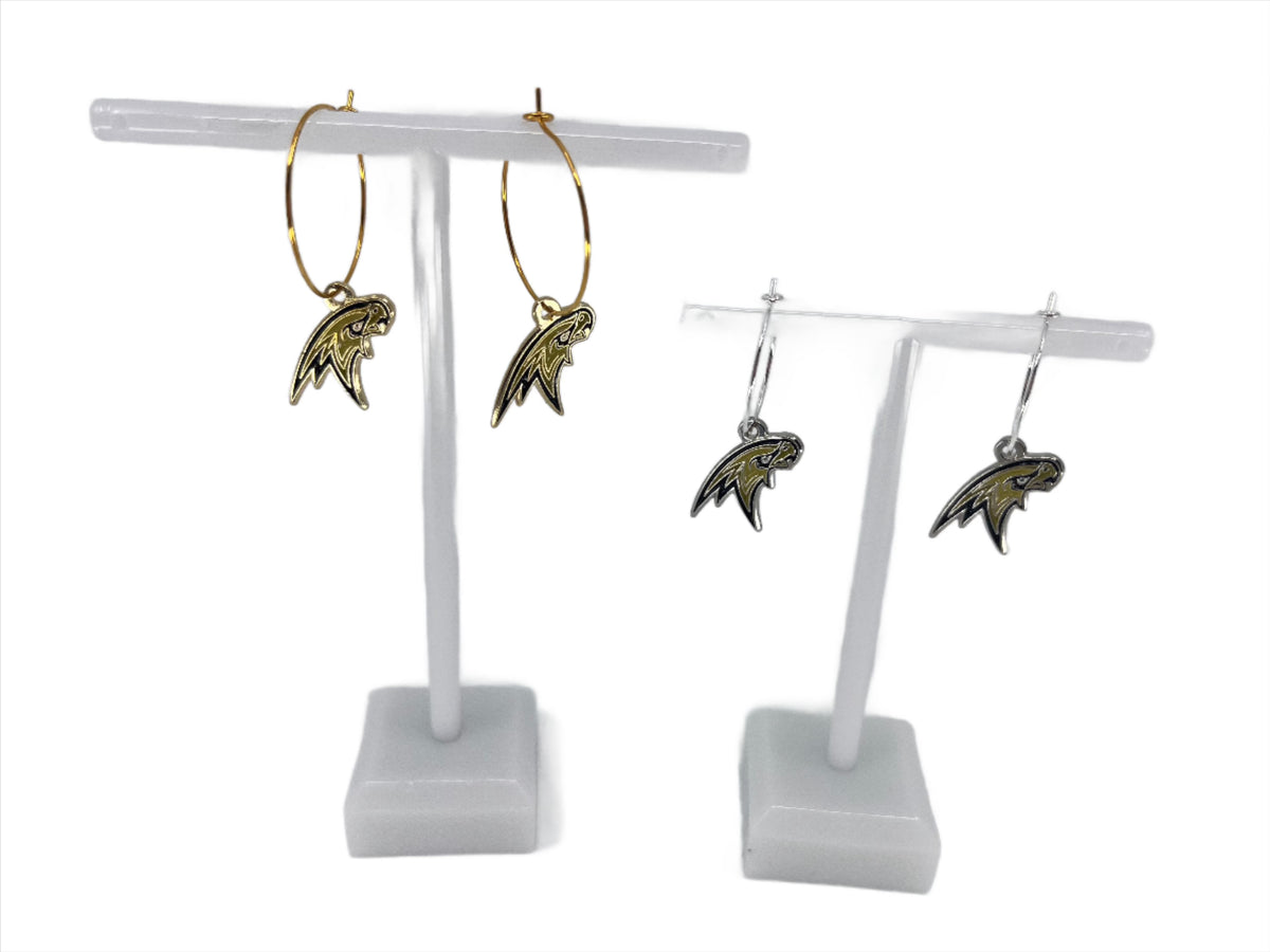 Corning Hawks Charm Earrings - Hoops or Fish Hooks