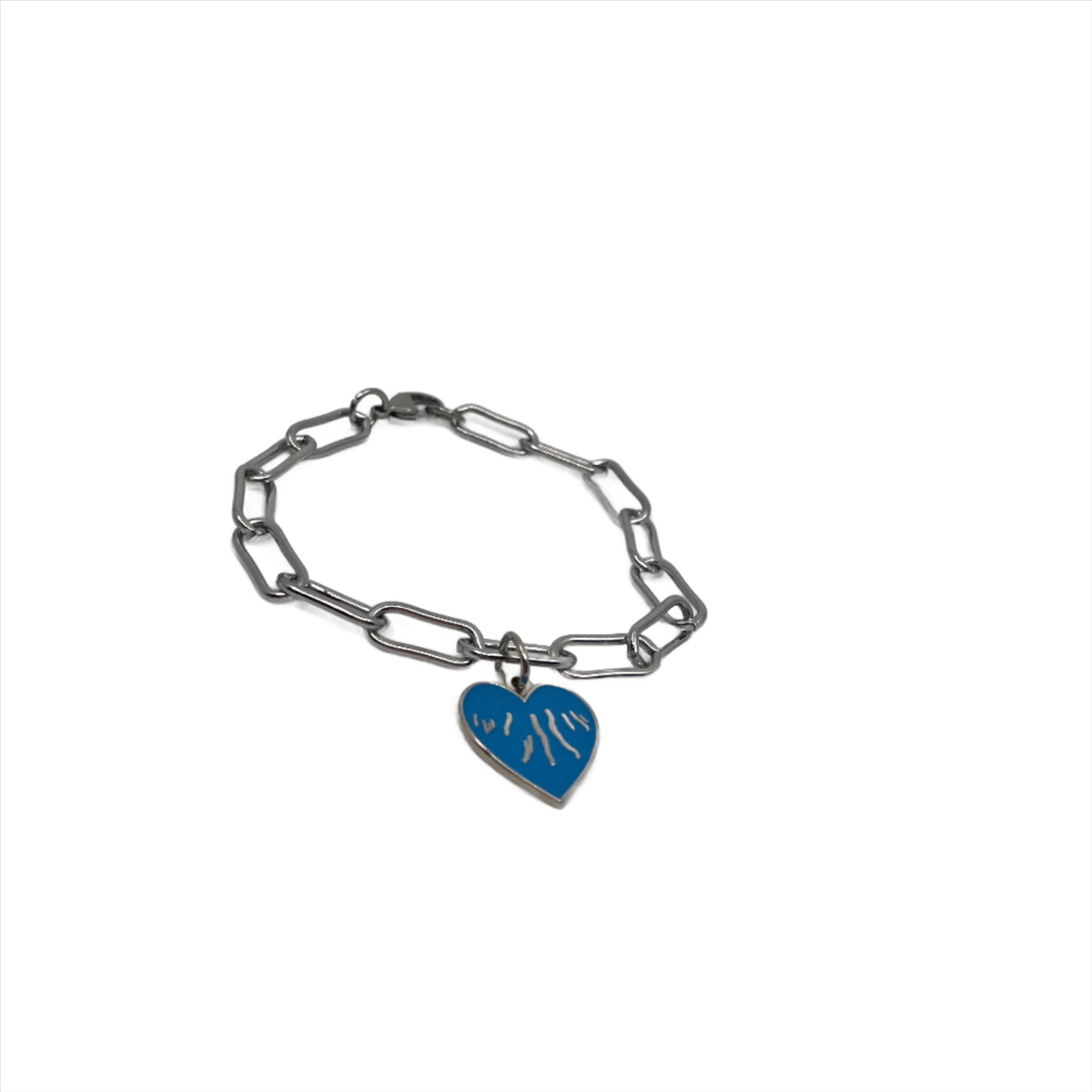 Finger Lakes Paperclip Chain Charm Bracelet