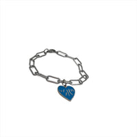 Finger Lakes Paperclip Chain Charm Bracelet
