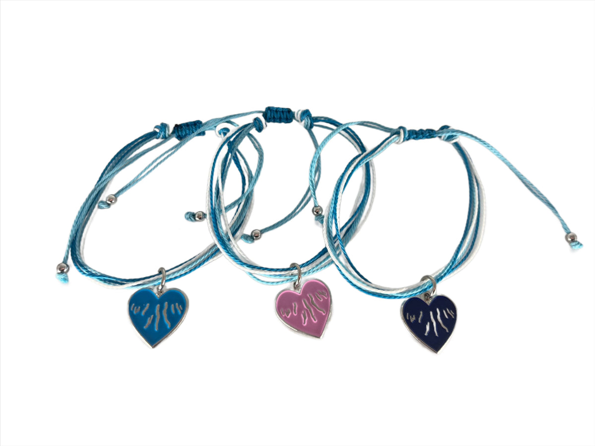 Finger Lakes Heart String Bracelet