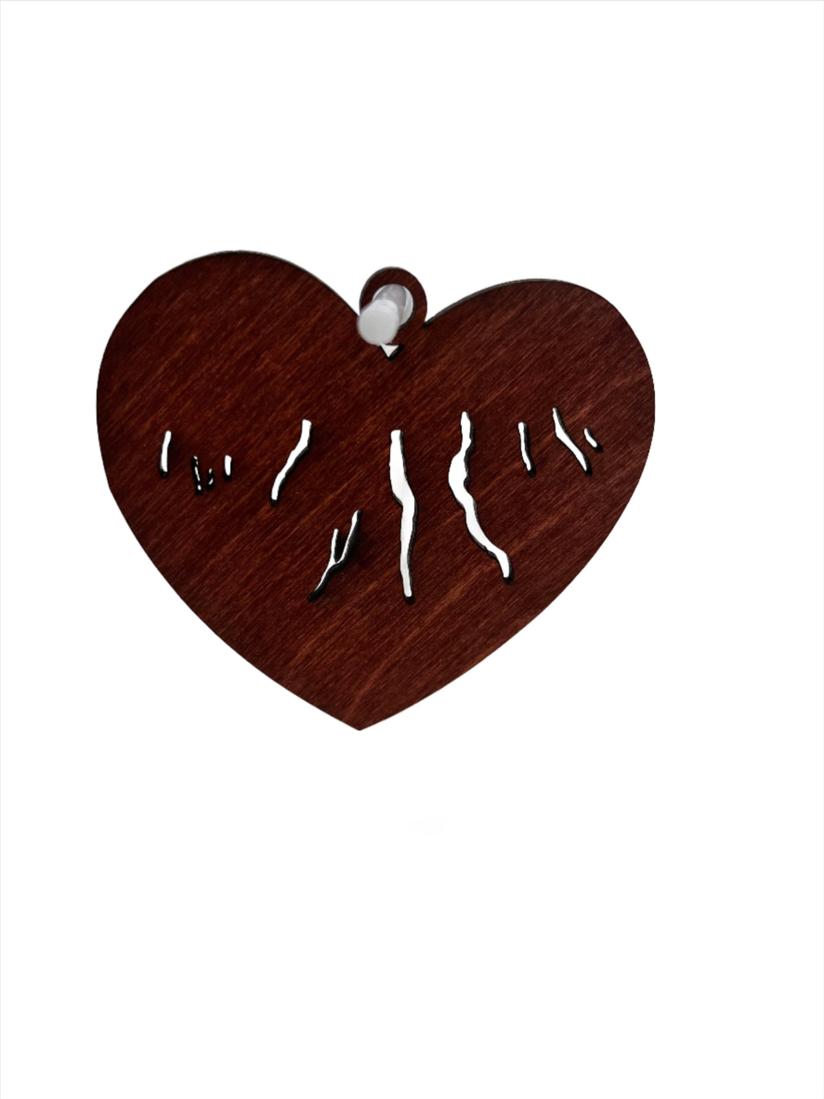 Finger Lakes Wooden Heart Ornament
