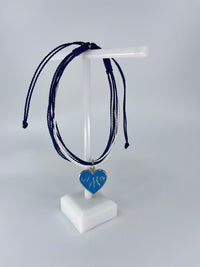 Finger Lakes Heart String Bracelet