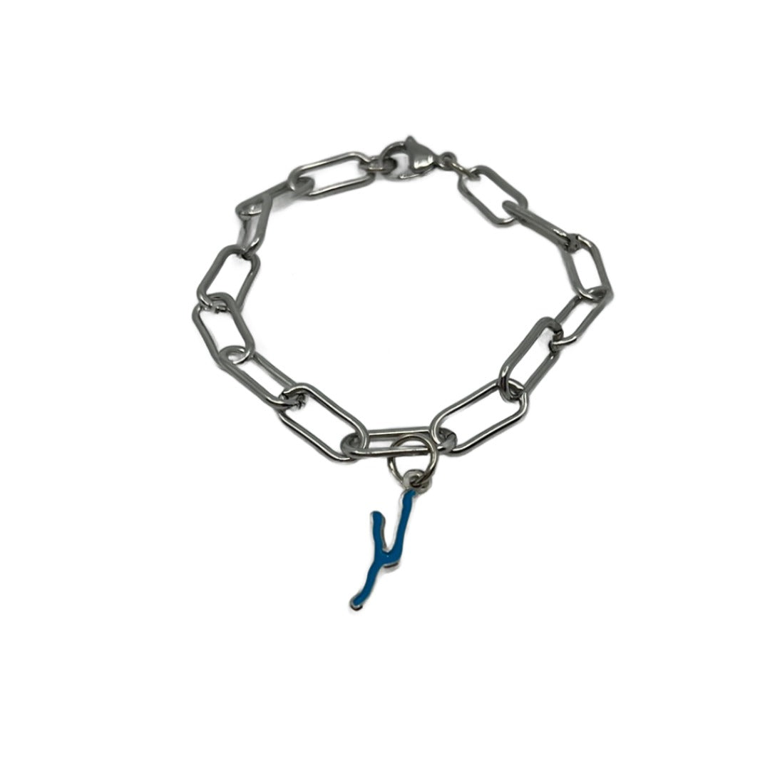Keuka Paperclip Chain Charm Bracelet