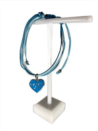 Finger Lakes Heart String Bracelet