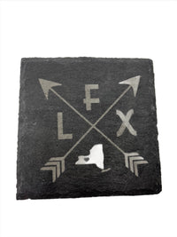 FLX Arrows Etched Slate Coasters - Set of 4