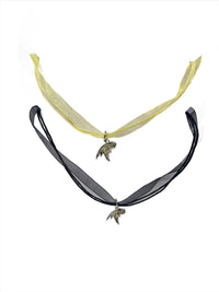 Corning Hawks Ribbon & Cord Necklace