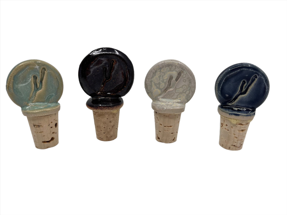 Keuka Stoneware Wine Stopper - Available in 3 colors