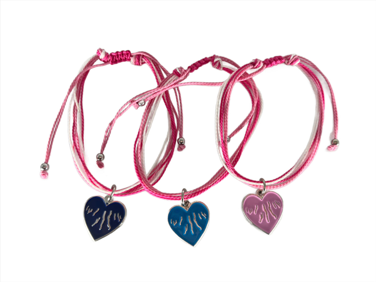 Finger Lakes Heart String Bracelet