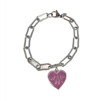 Finger Lakes Paperclip Chain Charm Bracelet