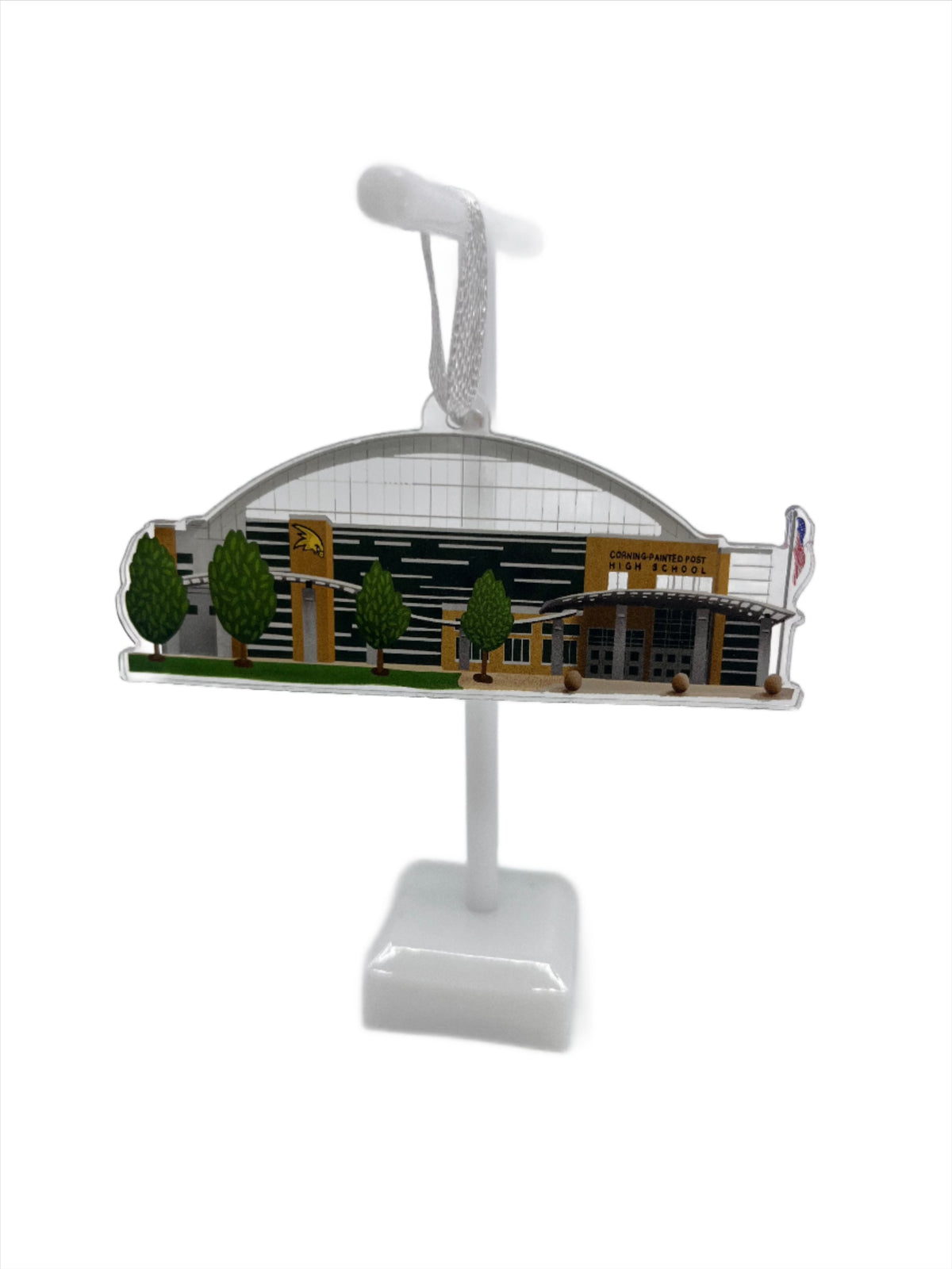 Corning Hawks High School Gym Christmas Ornament or Suncatcher