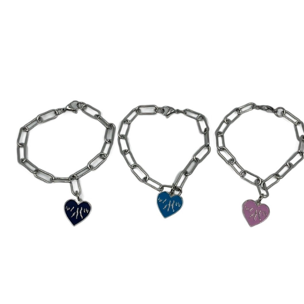 Finger Lakes Paperclip Chain Charm Bracelet
