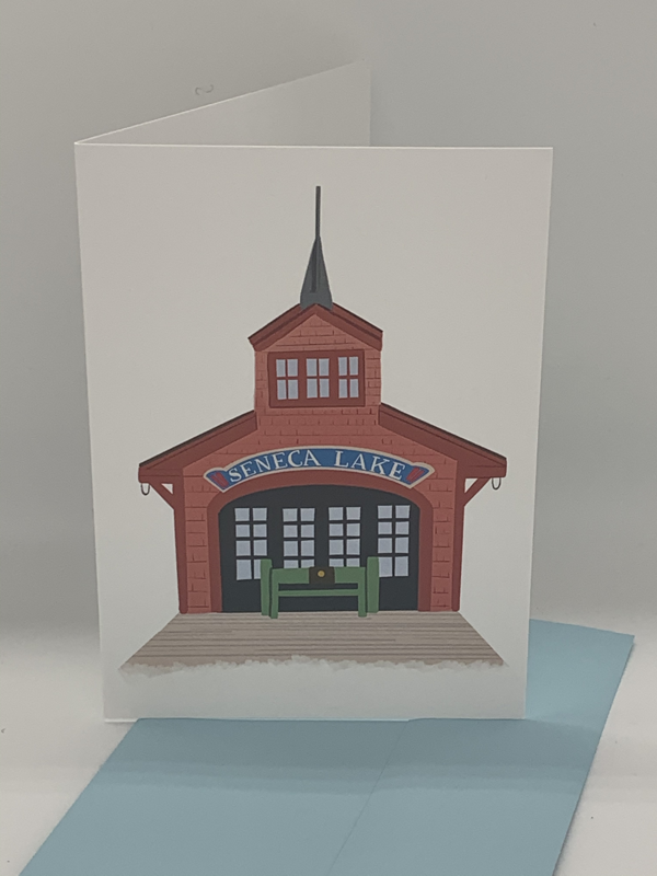 Seneca Lake Watkins Glen Pier Greeting Card