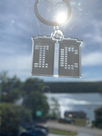 Ithaca College Towers inspired IC keychain