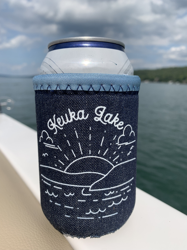 Keuka Monoline Denim and Neoprene Can Cooler