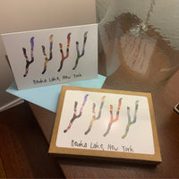 Set of 8 Keuka Slice 5x7 Notecards