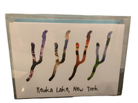Set of 8 Keuka Slice 5x7 Notecards