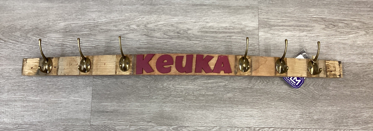 Keuka Wine Barrel Coat Rack