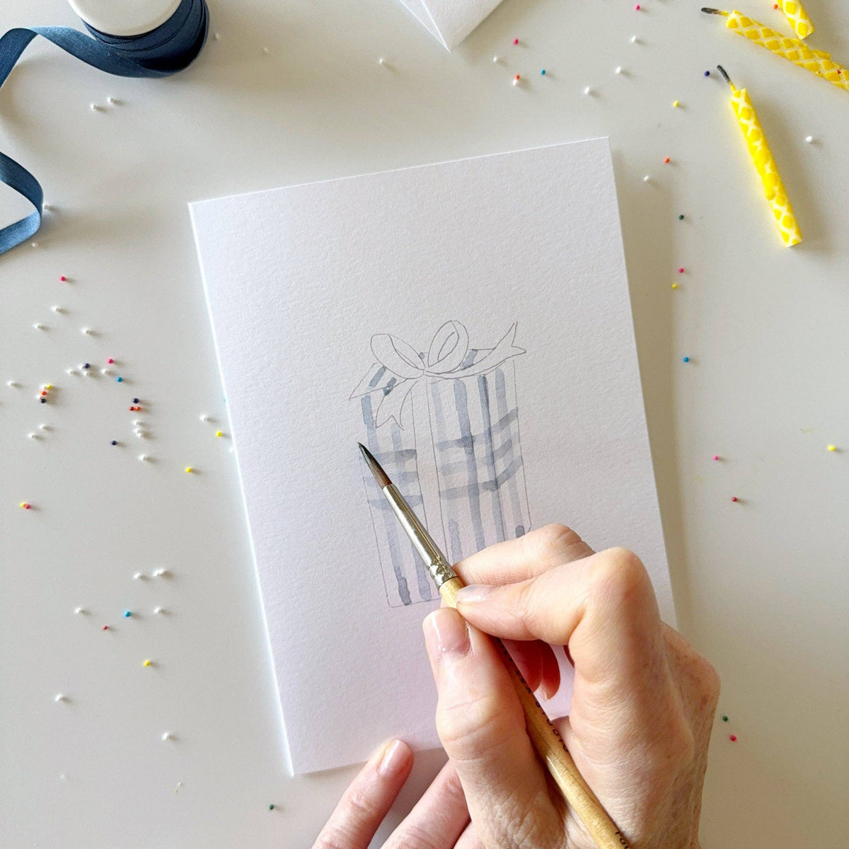 Celebrate paintable notecards