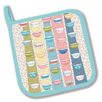 Potholder Pyrex Vintage Bowls Kitchen leopard print square