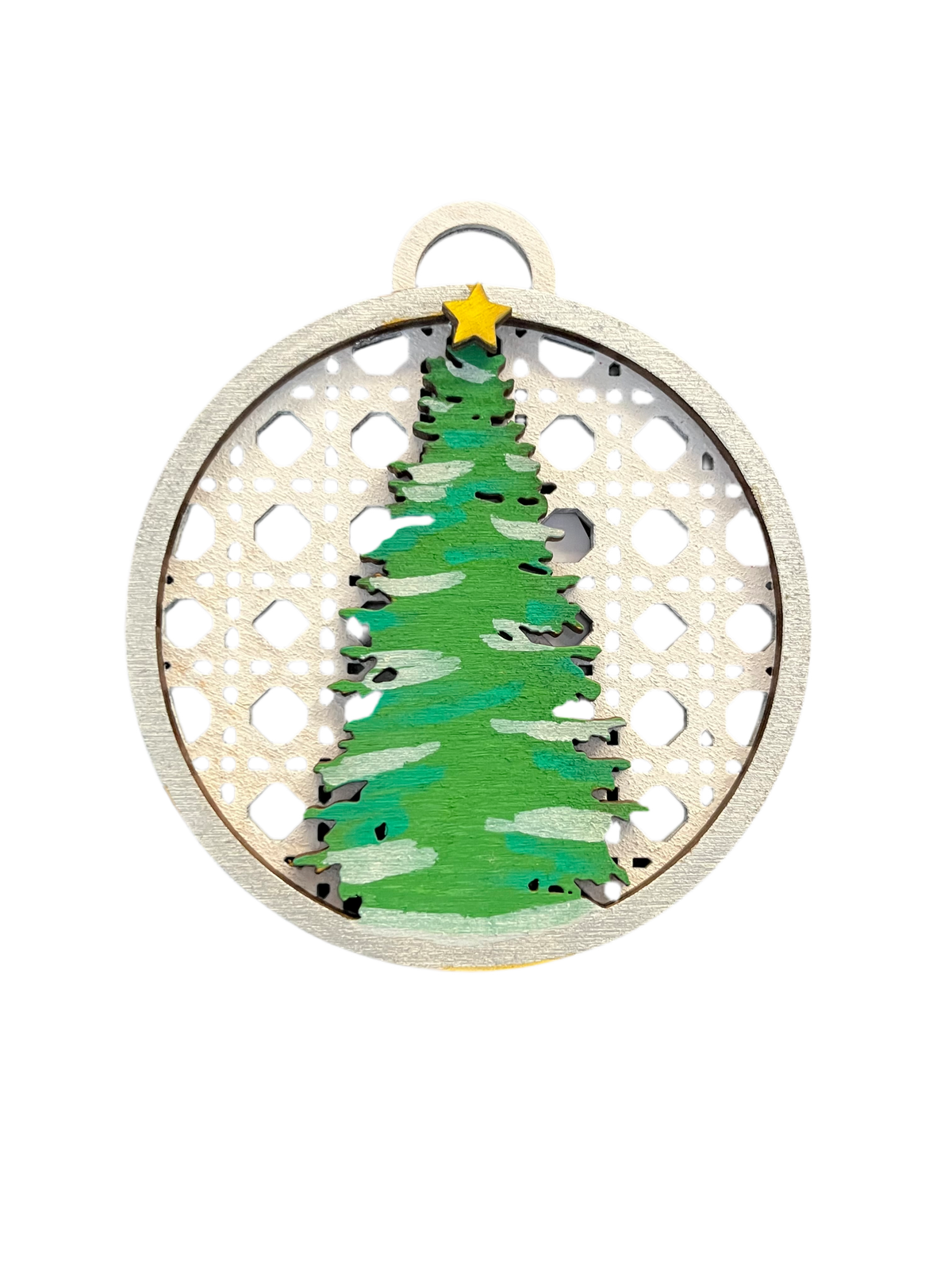 Boho Rattan Christmas Tree DIY Ornament Kit